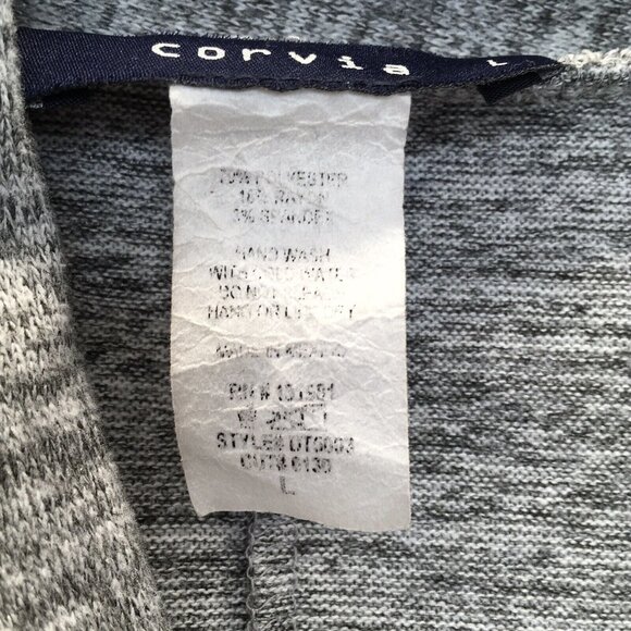 Corvia Sweater Women Large Gray Long Sleeve Cowl Neck Cozy Comfy Pullover - Picture 4 of 6